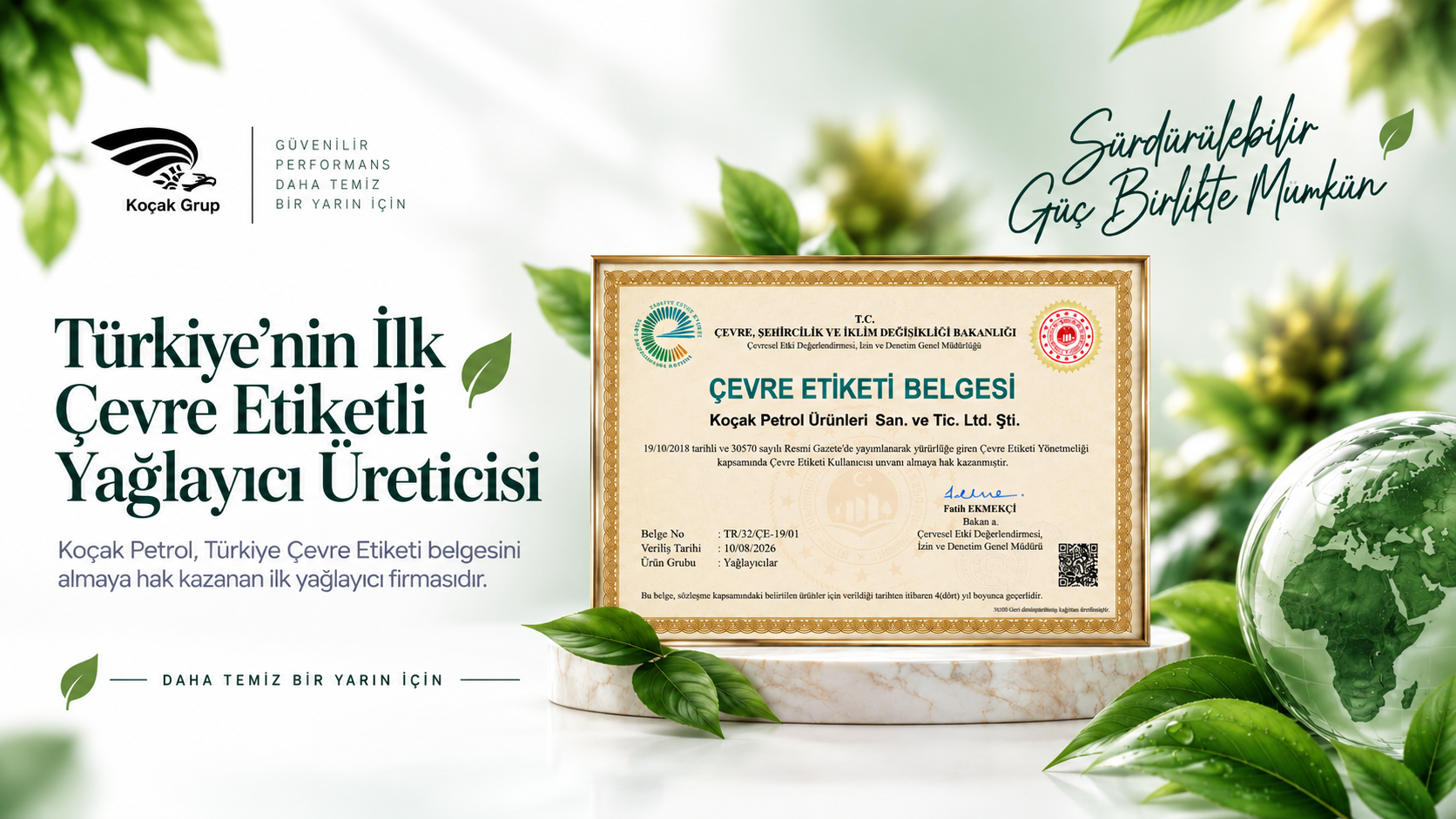 TÜRKİYE'DE BİR İLK !!! Sürdürülebilirlikte Önemli Bir Başarı!
